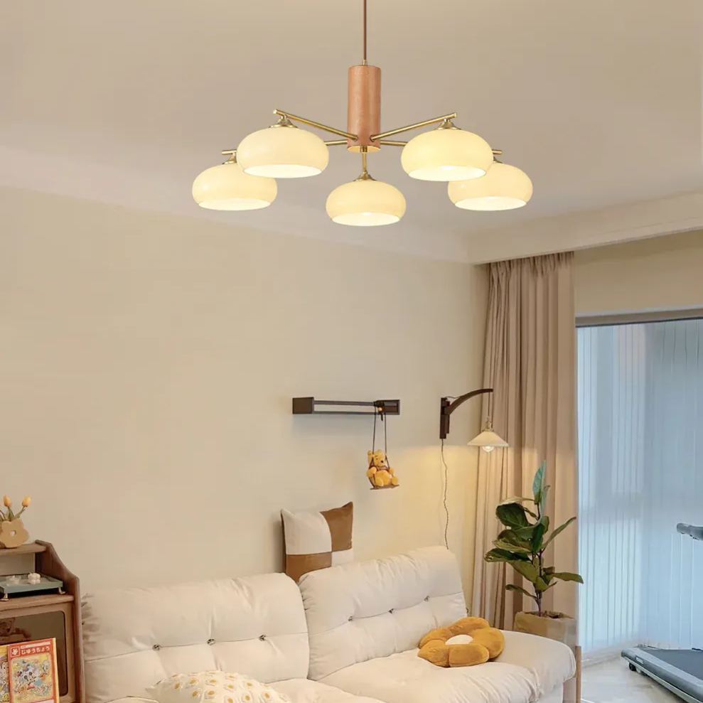 Valentina Modern Metal Glass Elliptical Pendant Light Shades Living Dining Room