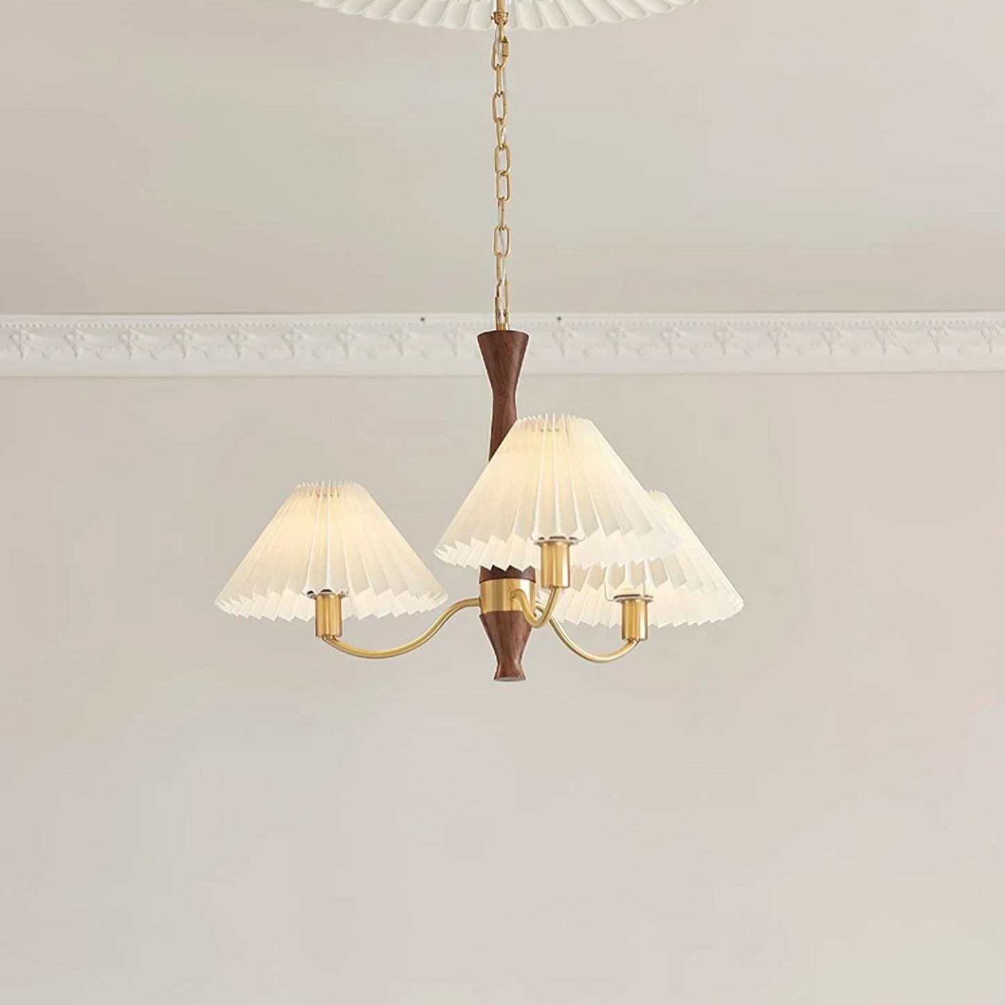 Valentina Vintage Pleated Fabric Chandelier Shades  Living Dining Room