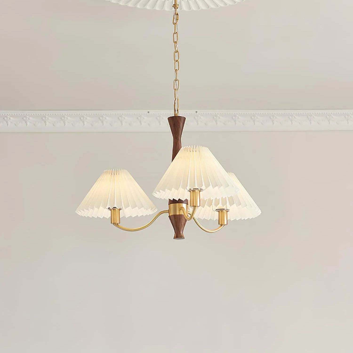 Valentina Vintage Pleated Fabric Chandelier Shades  Living Dining Room