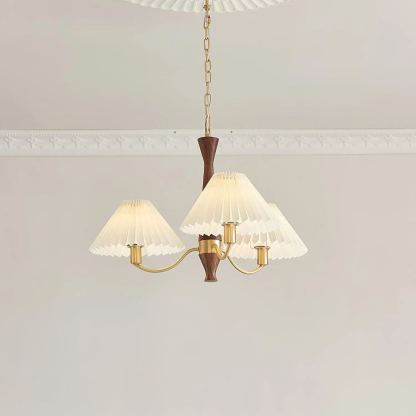 Valentina Vintage Pleated Fabric Chandelier Shades  Living Dining Room