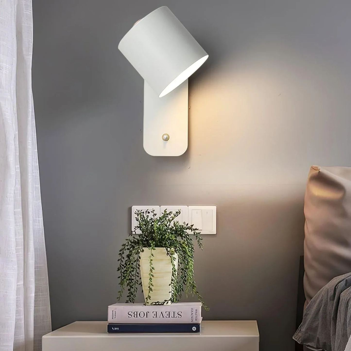 Edge Lampada da Parete Metallica Moderno Minimalista per Camera da Letto Corridoio Studio
