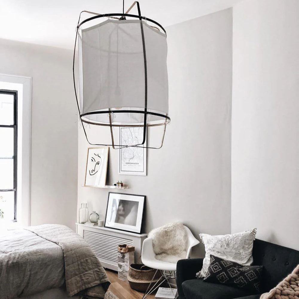 Ozawa Lampadario in Tessuto Stile Cottage Moderno per Soggiorno Sala da Pranzo Camera da Letto