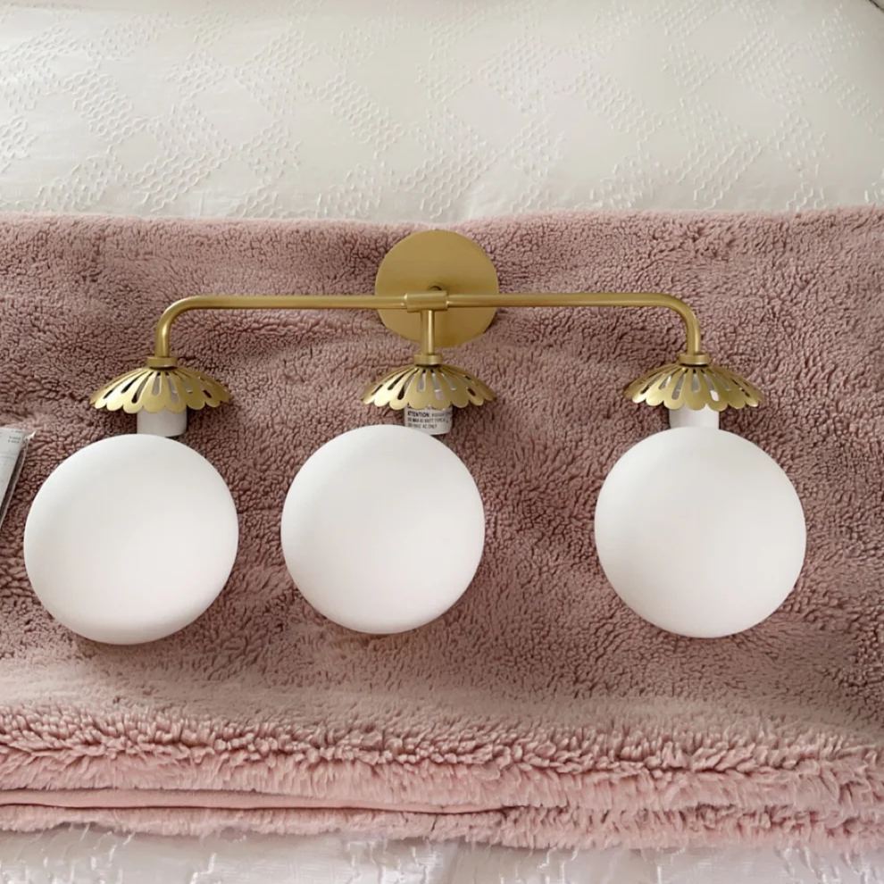 Alessio Minimalismo Metallo Vetro Ottone Nero Nichel Applique Sala da pranzo Camera da letto