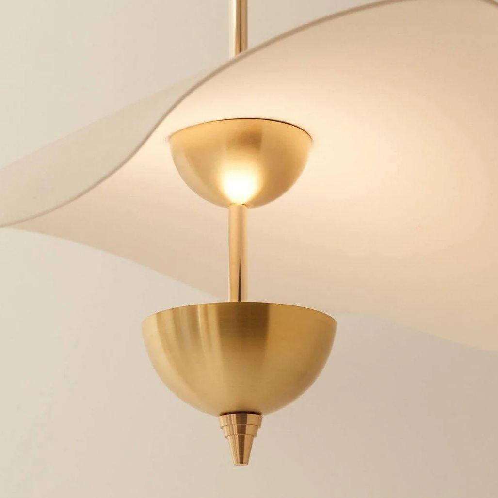 Carins Luce a Sospensione Moderna in Metallo Dorato e Acrilico Camera da Letto Soggiorno