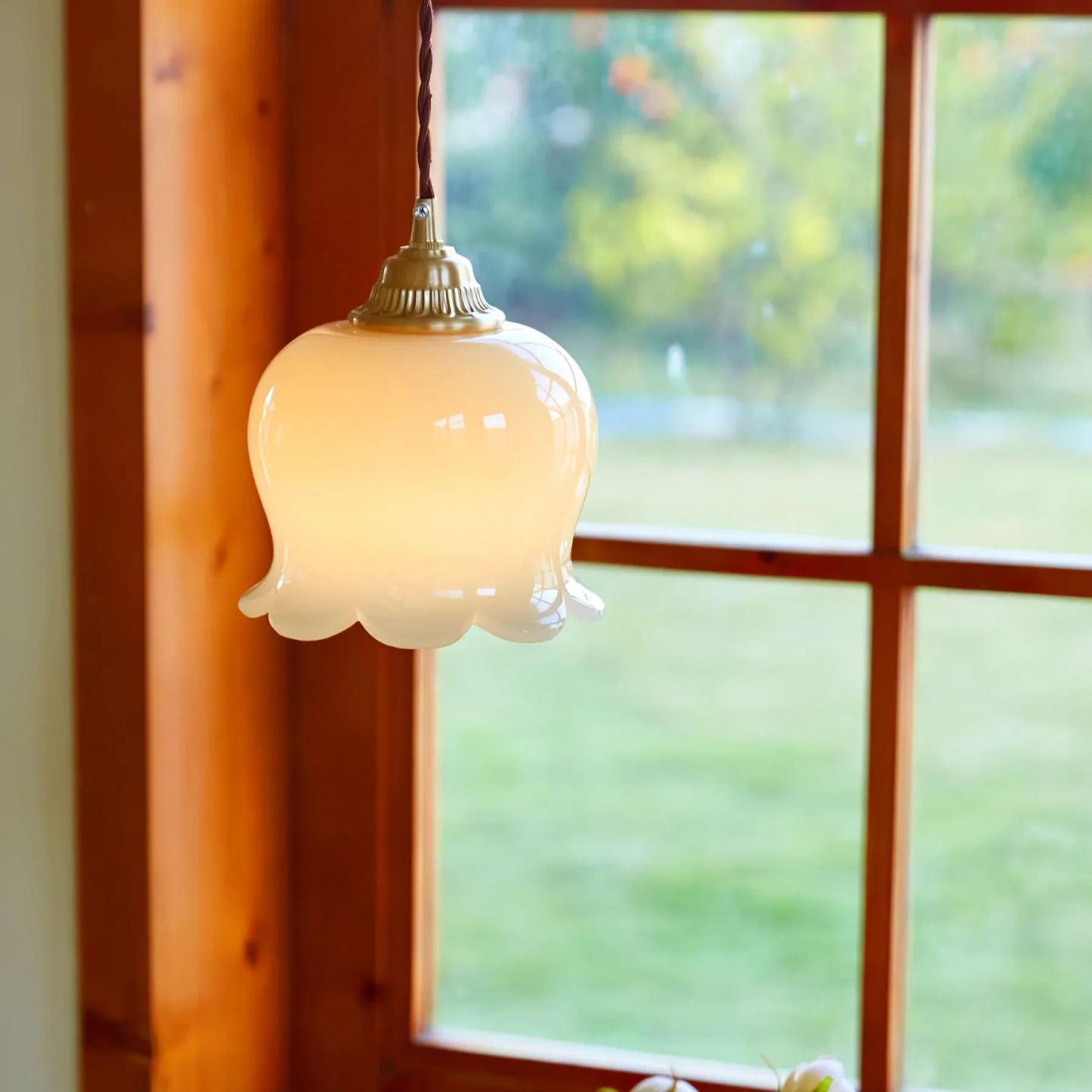 Carins Vintage Fiore Resina Lampada a sospensione Camera da letto Soggiorno