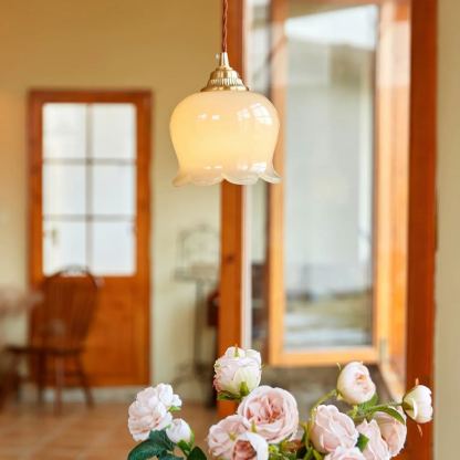 Carins Vintage Fiore Resina Lampada a sospensione Camera da letto Soggiorno