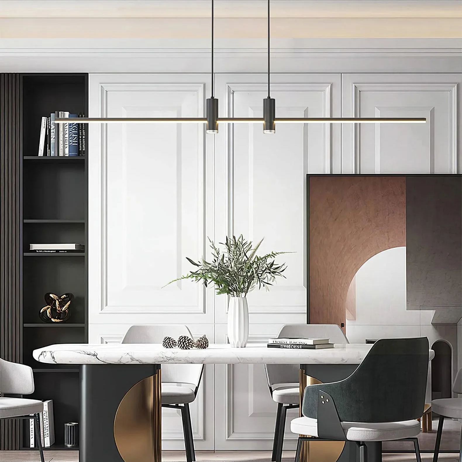 Edge Moderna Insolita Lunga Metallo Lampada a sospensione Sala da pranzo Soggiorno