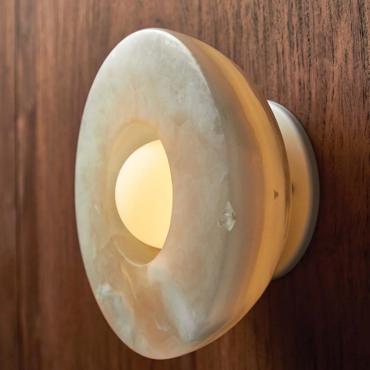 Elif Minimalism Unusual Marble Metal Wall Lamp Bedroom Dining Room