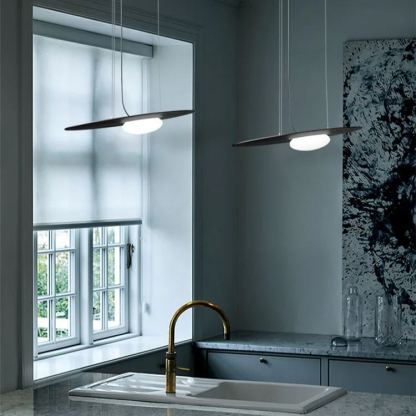 Hailie Modern Round Metal Acrylic Pendant Light Bedroom Dining Room