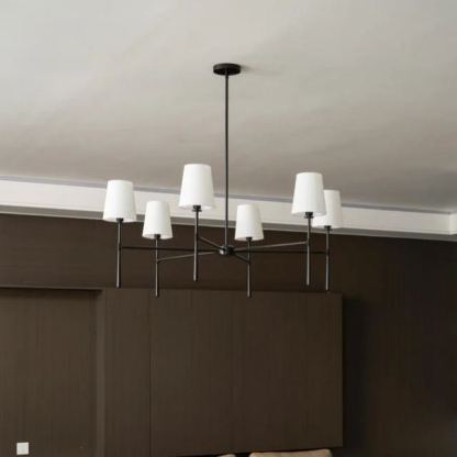 Alessio Vintage Classical Brass Fabric Pendant Light Shades Living Dining Room