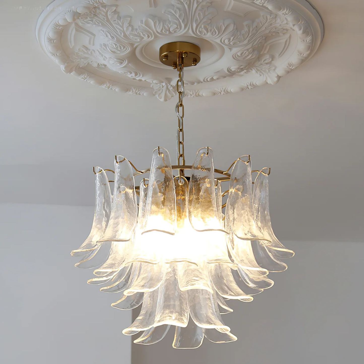 Alessio Vintage Luxury Metal Glass Chandelier Living Dining Room Bedroom
