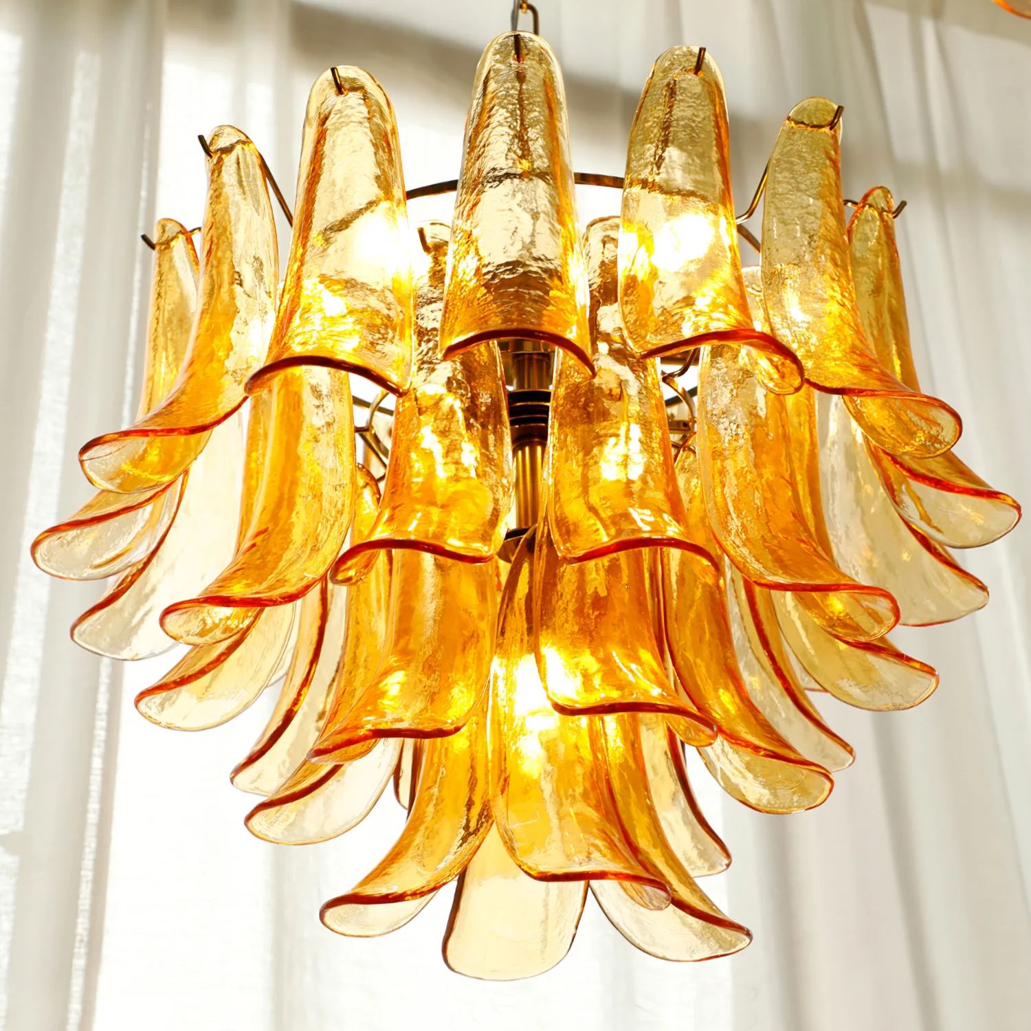 Alessio Vintage Luxury Metal Glass Chandelier Living Dining Room Bedroom