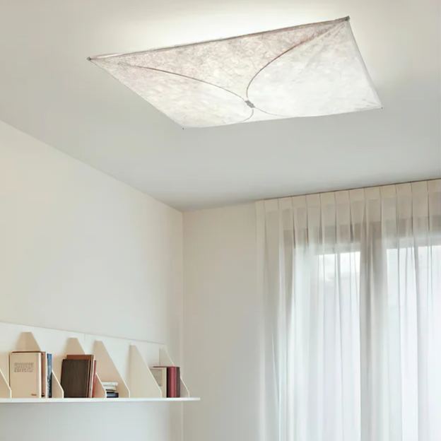 Ozawa Naturale Carta Metallo Bianco Applique Sala da pranzo Camera da letto