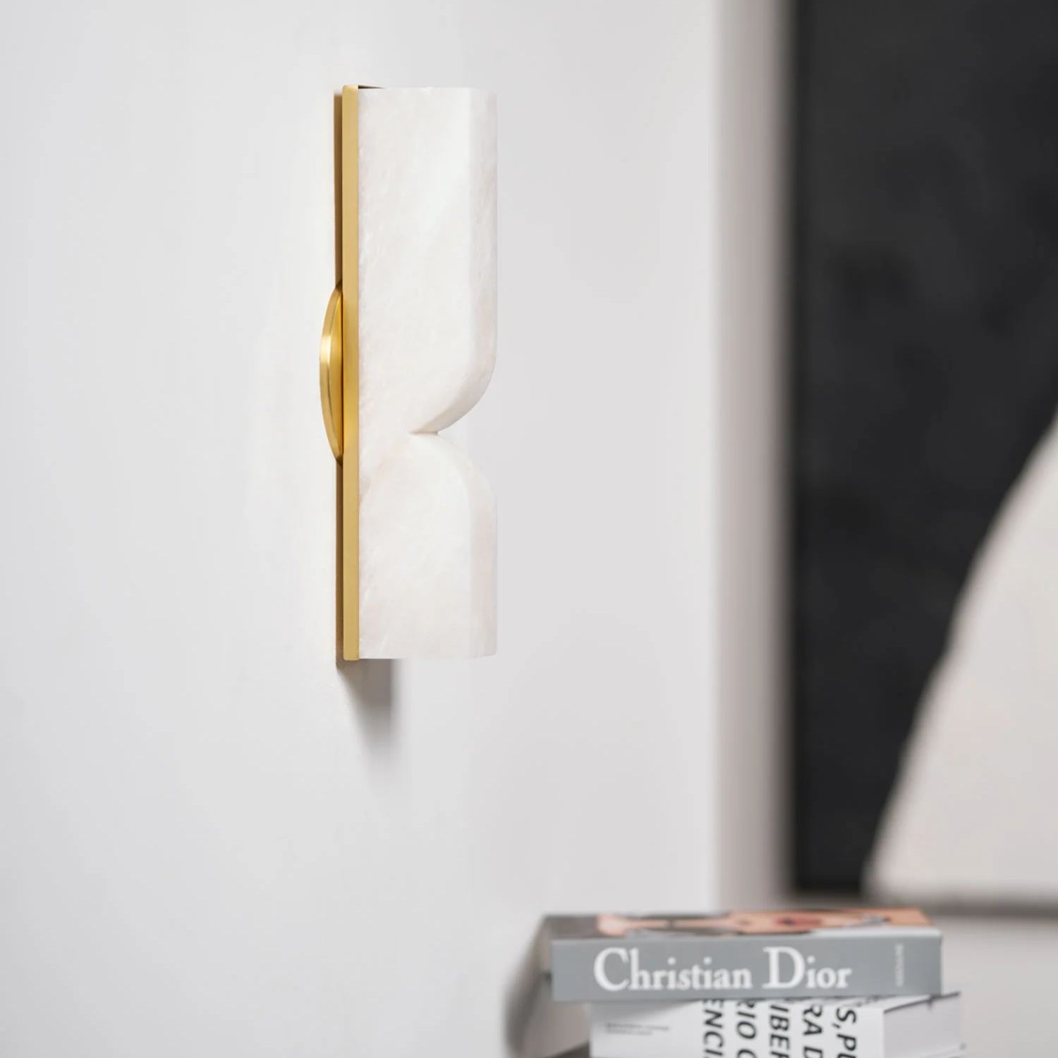 Jade Alabastro Rettangolare Moderno Applique Paralume Corridoio Camera da Letto