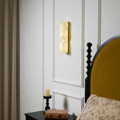 Jade Alabastro Rettangolare Moderno Applique Paralume Corridoio Camera da Letto