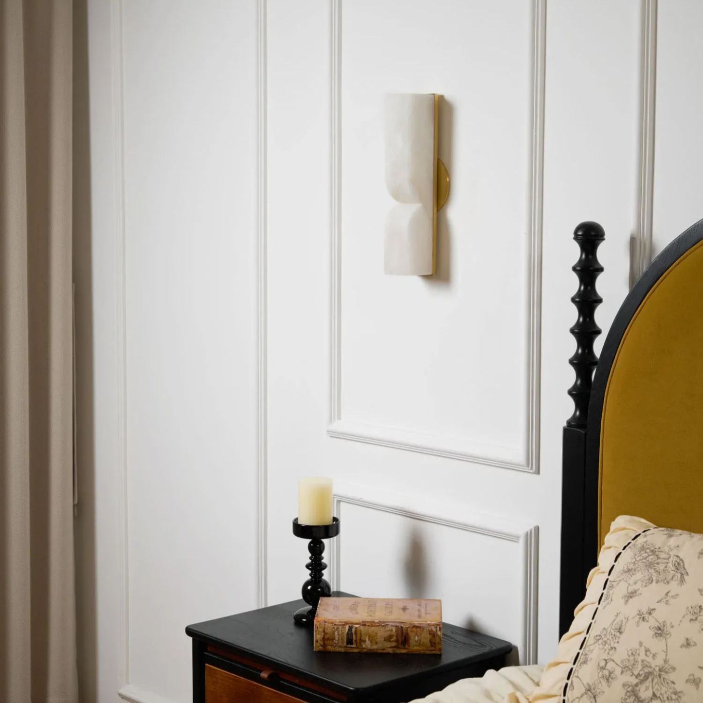 Jade Alabastro Rettangolare Moderno Applique Paralume Corridoio Camera da Letto