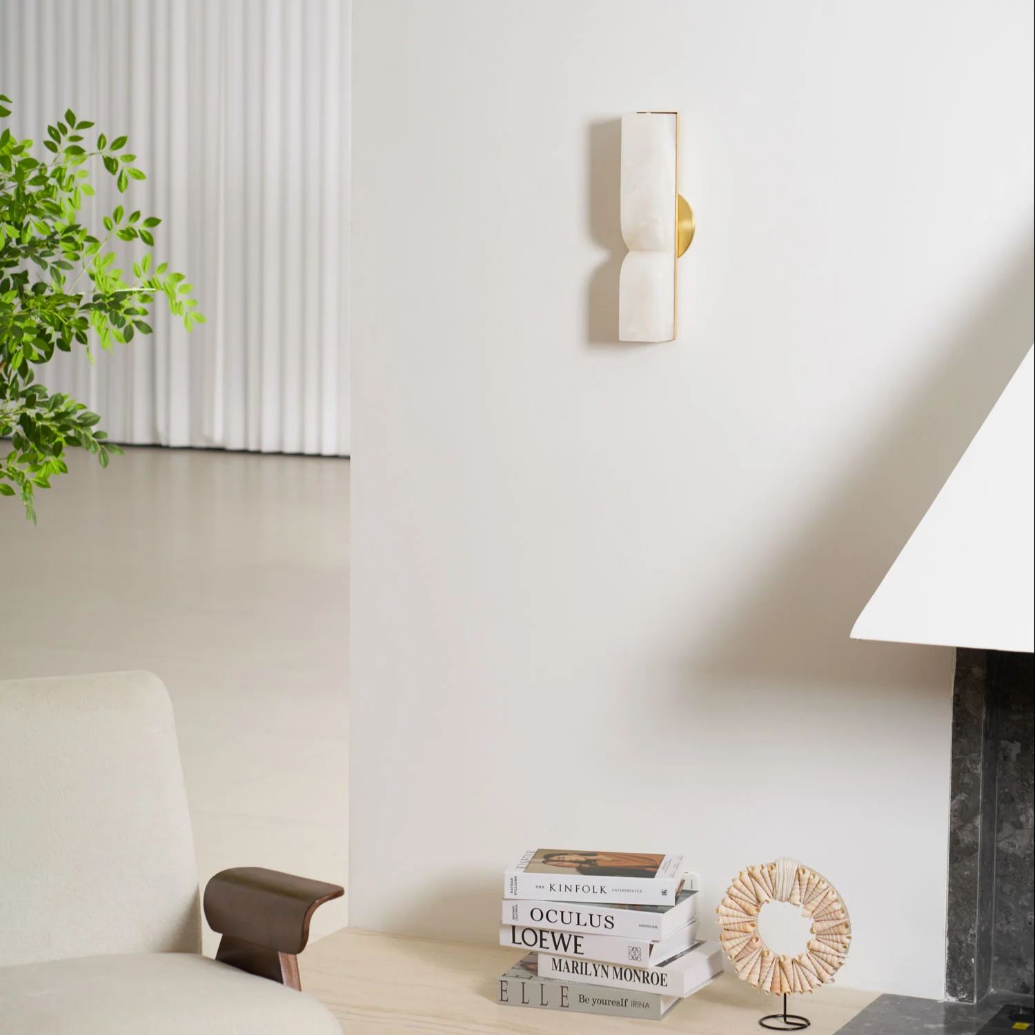 Jade Alabastro Rettangolare Moderno Applique Paralume Corridoio Camera da Letto