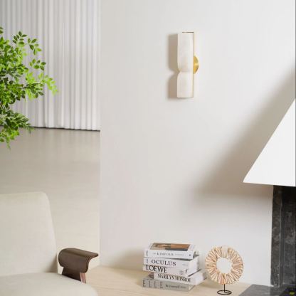 Jade Alabastro Rettangolare Moderno Applique Paralume Corridoio Camera da Letto