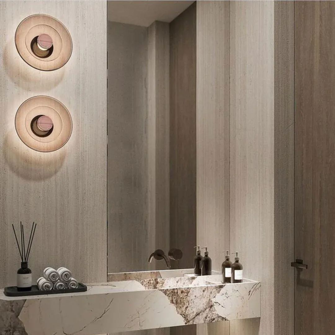 Hailie Vintage Round Glass Wall Light Shades Bedroom Hallway Kitchen