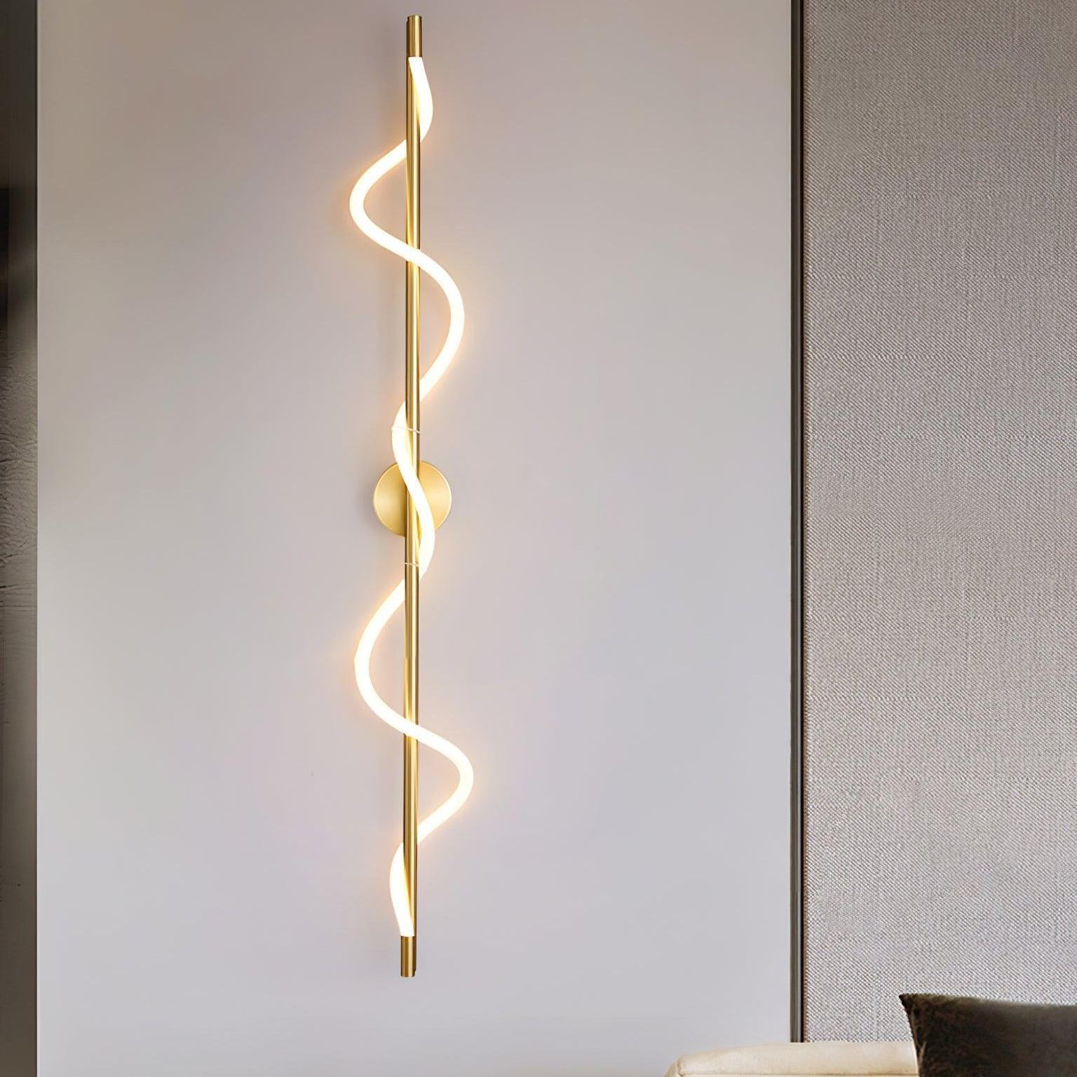 Valentina Modern Flexible Curve Metal Wall Light Living Room Bedroom