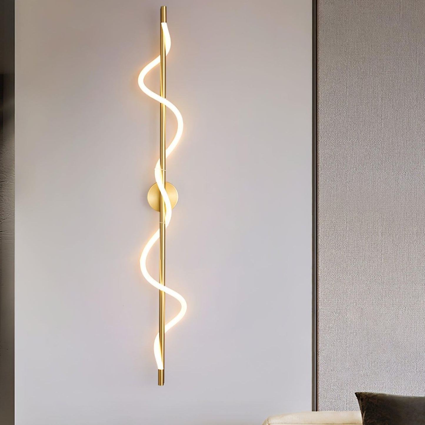Valentina Modern Flexible Curve Metal Wall Light Living Room Bedroom