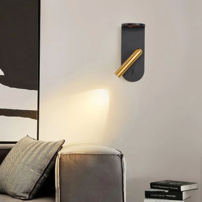 Edge Lampada da Parete Minimalista Acrilico Metallo Nero Bianco Sala Pranzo Camera