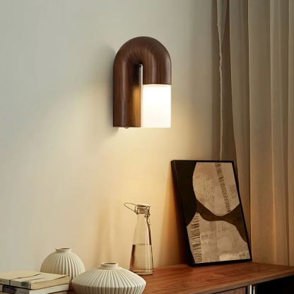 Ozawa Legno Noce Metallo Nero Applique Sala da pranzo Camera da letto