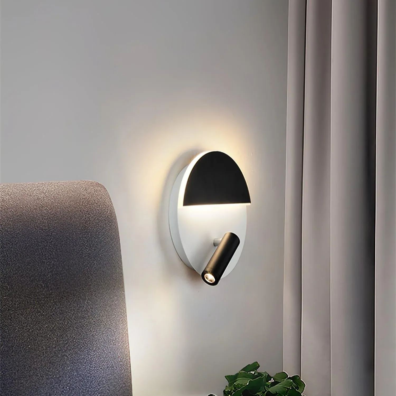 Edge Minimalismo Metallo Nero Bianco Applique Sala da pranzo Camera da letto