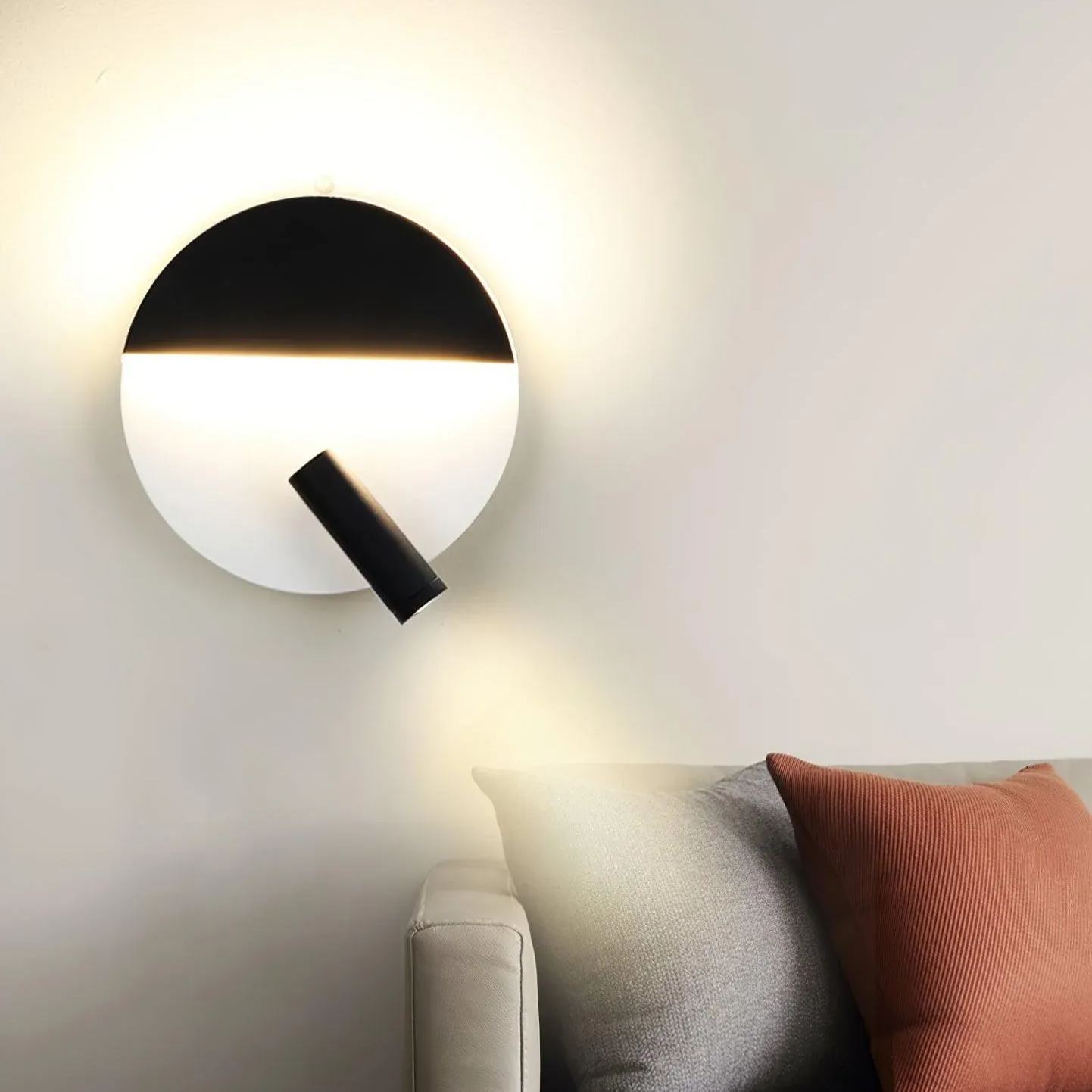 Edge Minimalismo Metallo Nero Bianco Applique Sala da pranzo Camera da letto