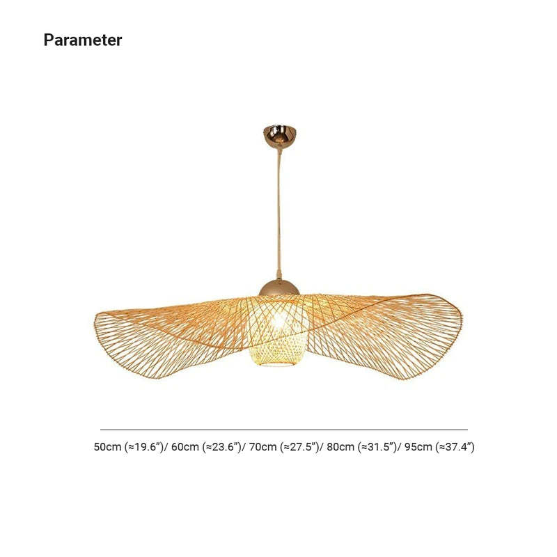 Muto Naturale LED Lampade a Sospensione Rattan Metallo Oro Soggiorno/Camera da Letto/Sala da Pranzo