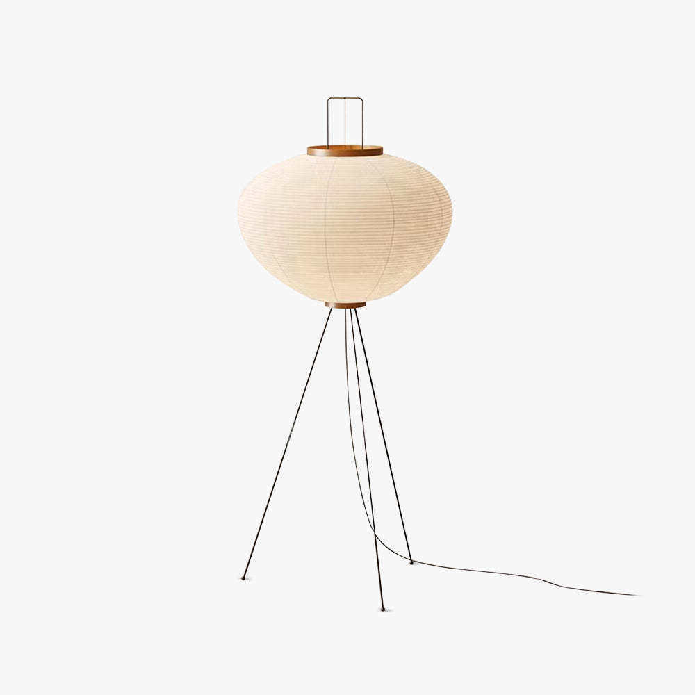 Renée Moderne Minimalista Treppiede Lanterna Carta Lampade da Terra Bianco