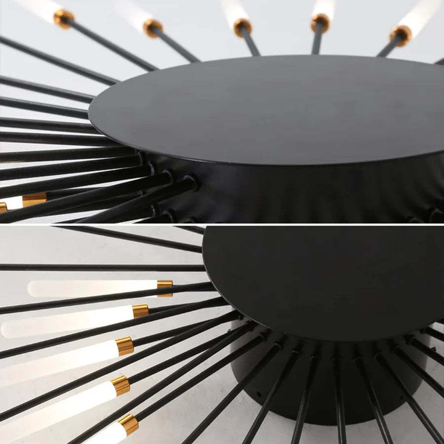 Lowry Moderni LED Montaggio Incasso Plafoniere Fuochi Artificiali Nere/Ore Soggiorno/Camera da Letto