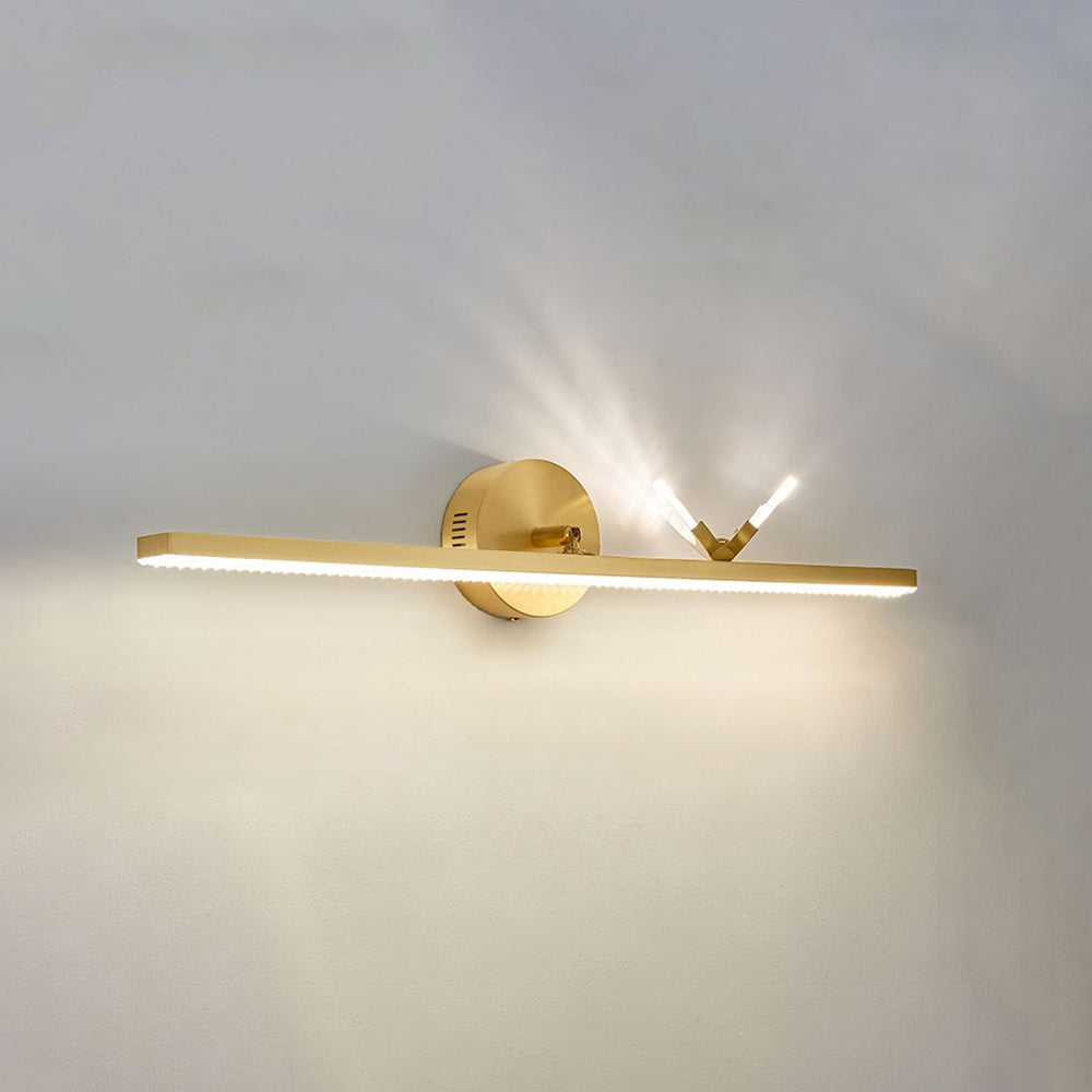 Kady Moderno LED Applique Lineare Lusso Farfalla Metallo Acrilico Oro Bagno