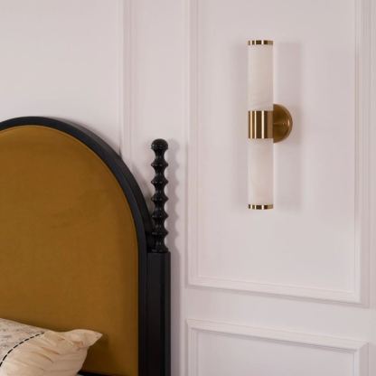 Jade Moderna Classica Alabaster Lamapada da Parete Camera da letto Soggiorno Corridoio