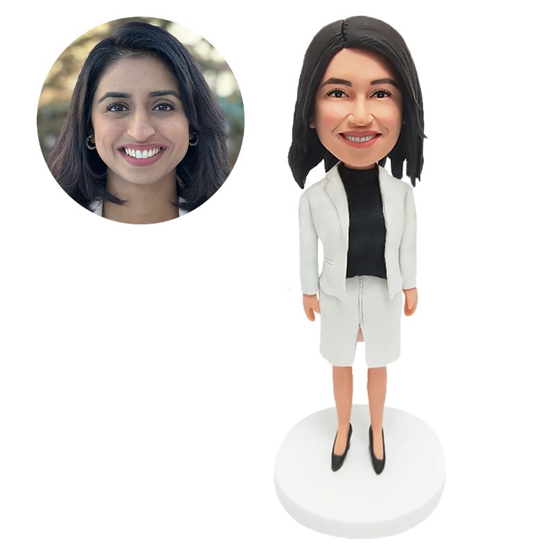 customised bobble head figure business woman boss colleague office lady professional woman-For Testing