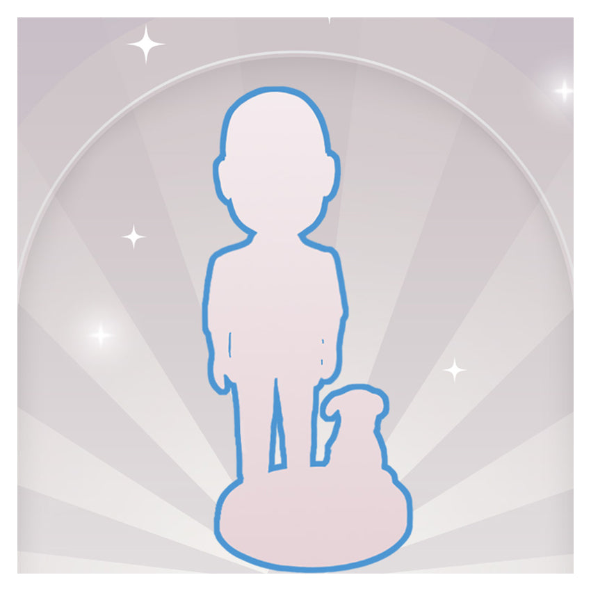 Fully Custom One Person And One Pet Bobblehead Figurine