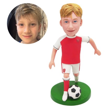 bobble head figurine player playing soccer
