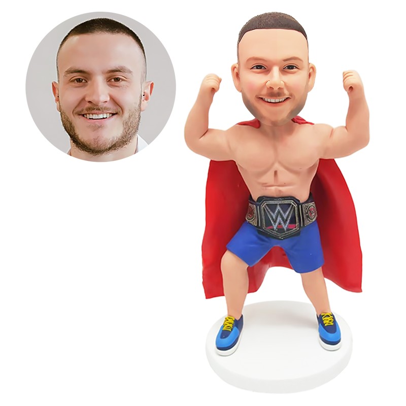 custom bobble head superman with arms up
