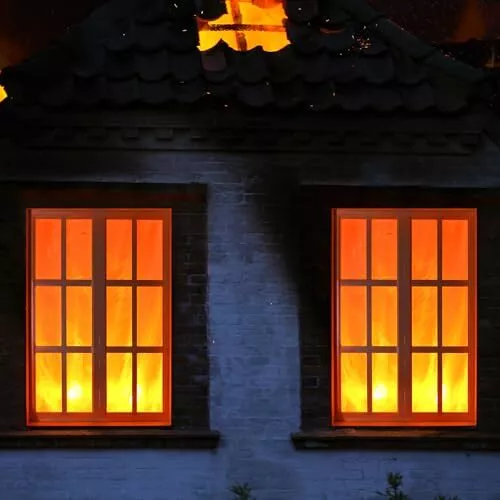 Halloween Windows Fire Projector Decorations prizepulseus