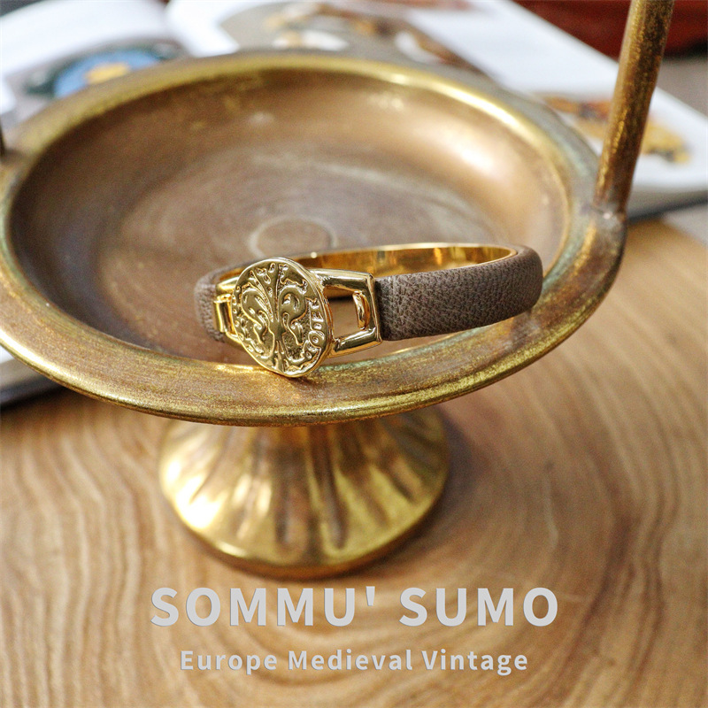 Chic RetroVibe Cowhide open vintage butterfly gold coin bracelet