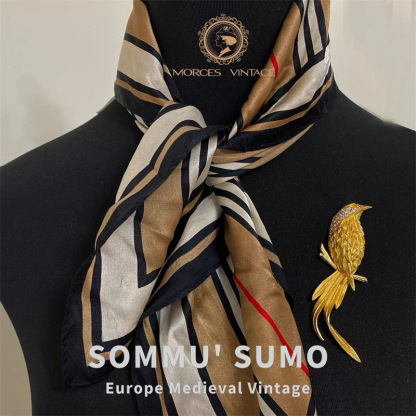 Chic Retrovibe Vintage Enamel Austrian Crystal Brooch