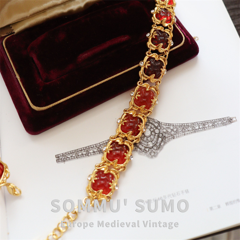 Chic Retrovibe Vintage Lava Jelly Glaze Bracelet