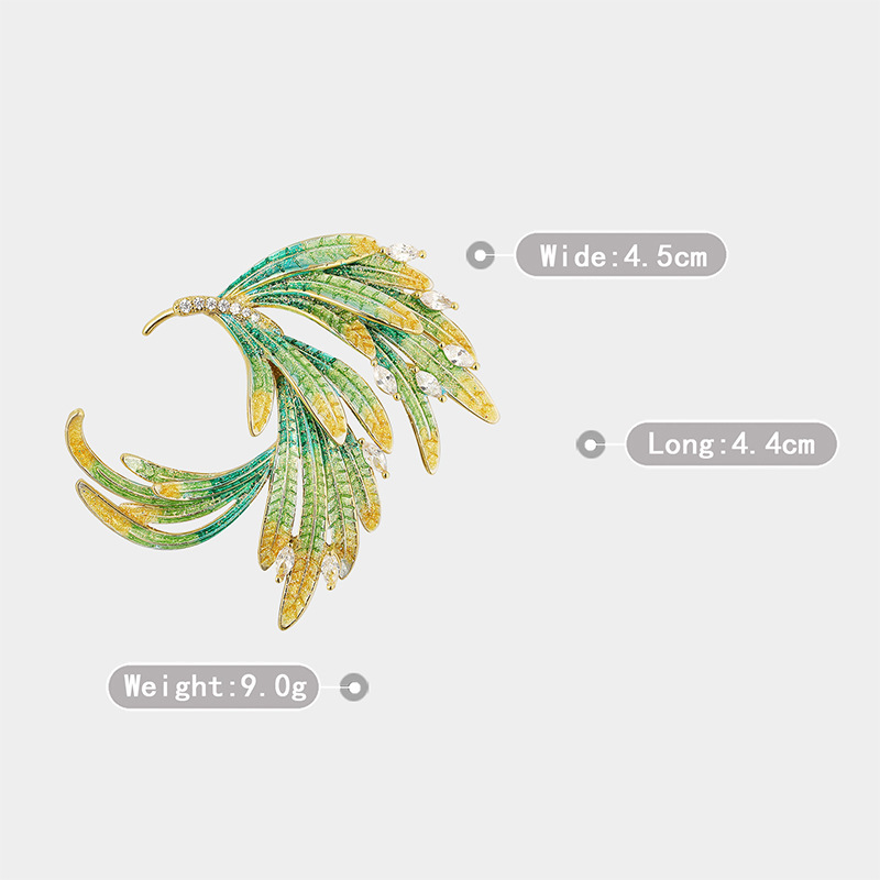 Chic RetroVibe Retro Enamel Phoenix Brooch