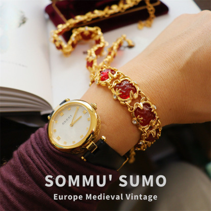 Chic Retrovibe Vintage Lava Jelly Glaze Bracelet