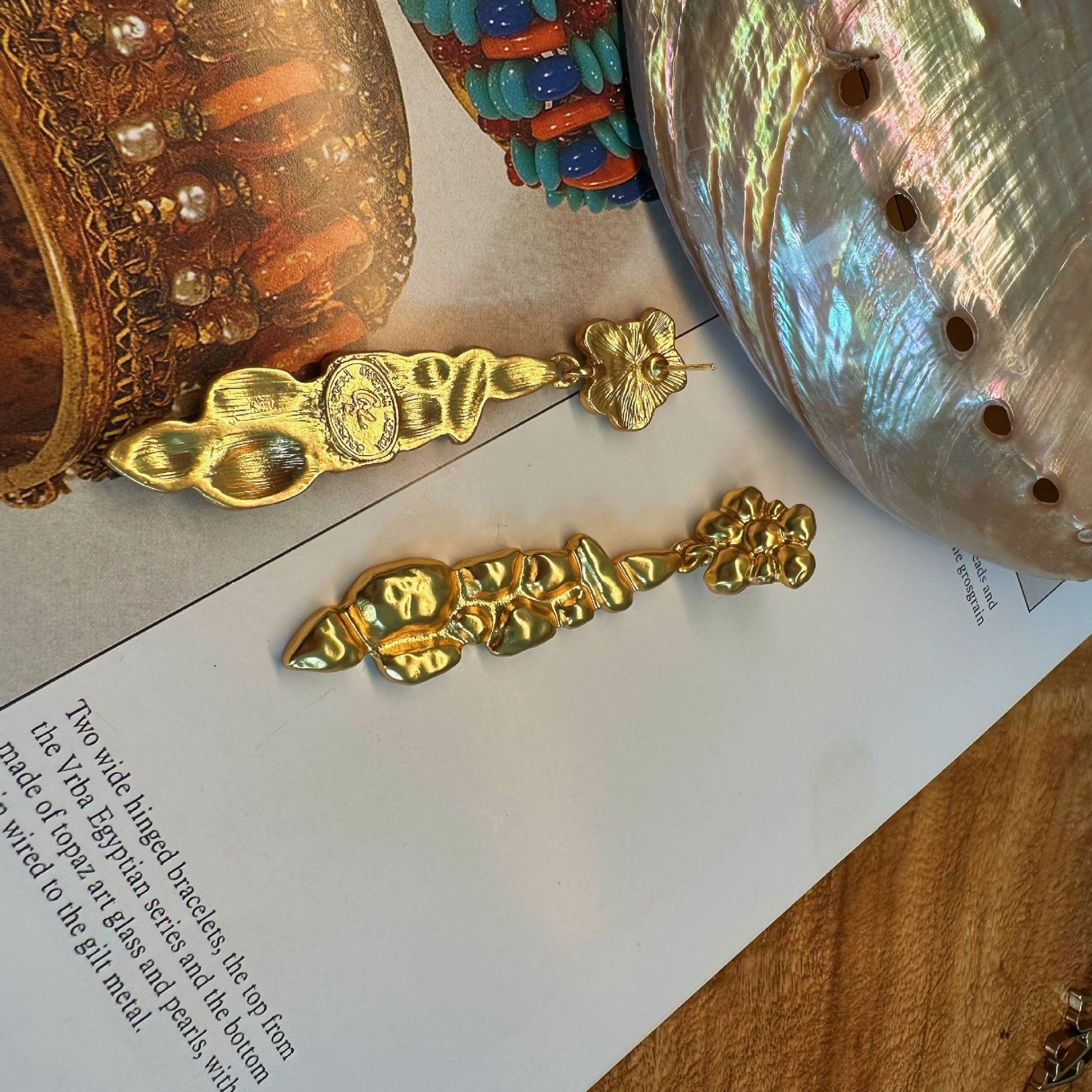 Chic RetroVibe Elizabeth Original Heavy Industry Vintage Bouquet Earrings