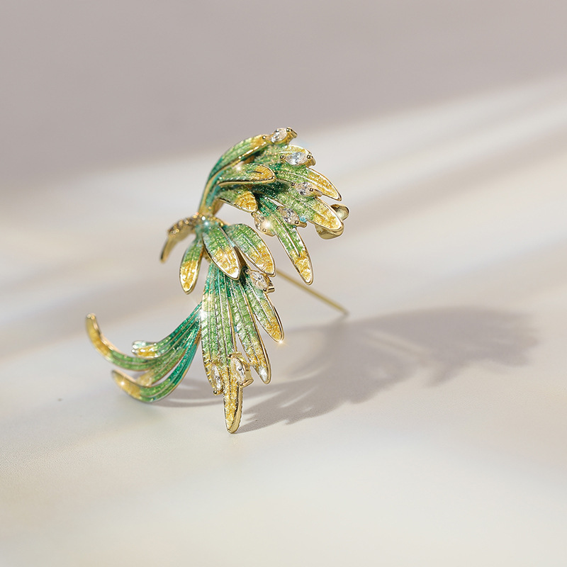 Chic RetroVibe Retro Enamel Phoenix Brooch