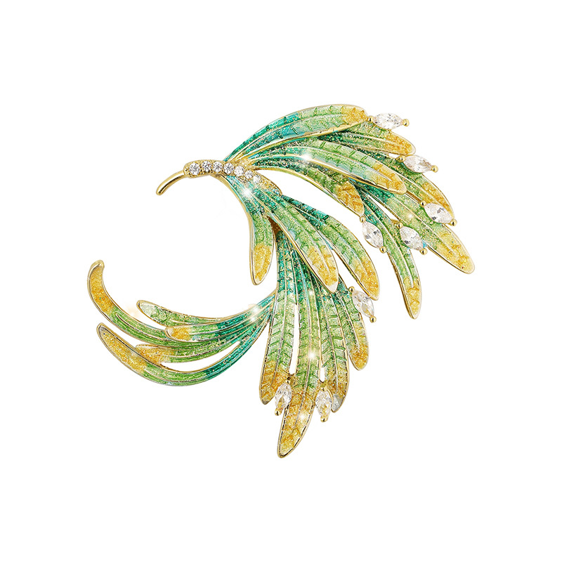 Chic RetroVibe Retro Enamel Phoenix Brooch