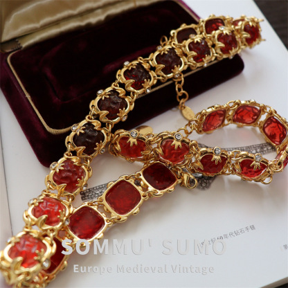 Chic Retrovibe Vintage Lava Jelly Glaze Bracelet
