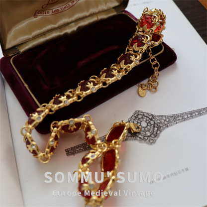 Chic Retrovibe Vintage Lava Jelly Glaze Bracelet