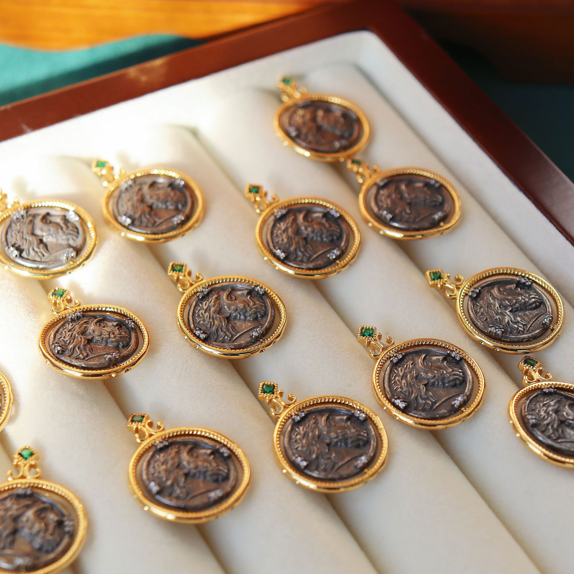 Chic RetroVibe Lucky God Rotatable Embossed Antique Coin Earrings